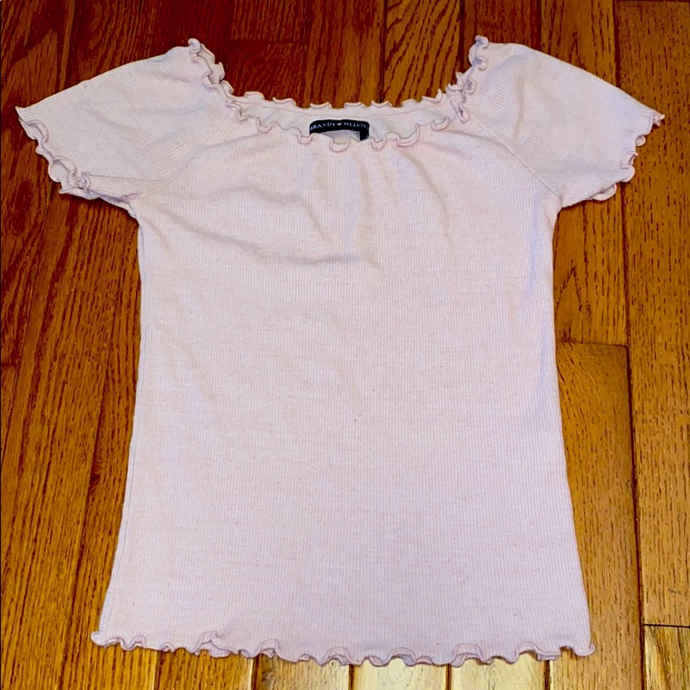 Brandy Melville light pink off the shoulder top 💞